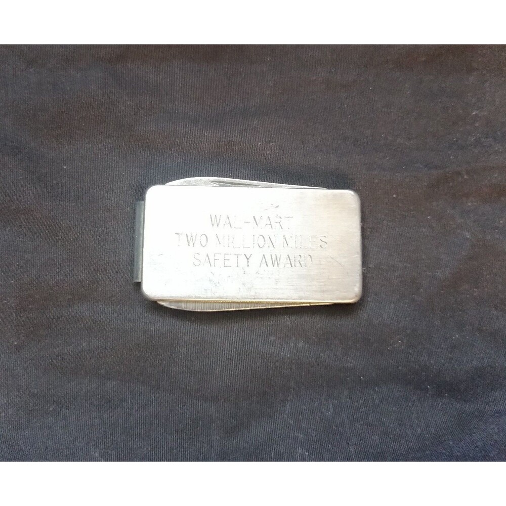 Vintage Walmart Two Million Mile Safety Award Money Clip With Knife And File